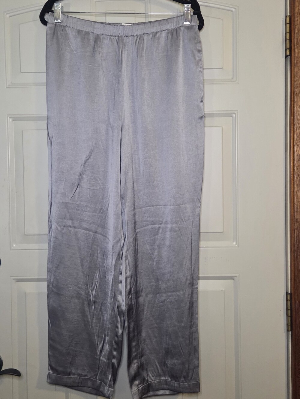 Madewell Silkt Silve Elastic-Waist Wide Leg Pants